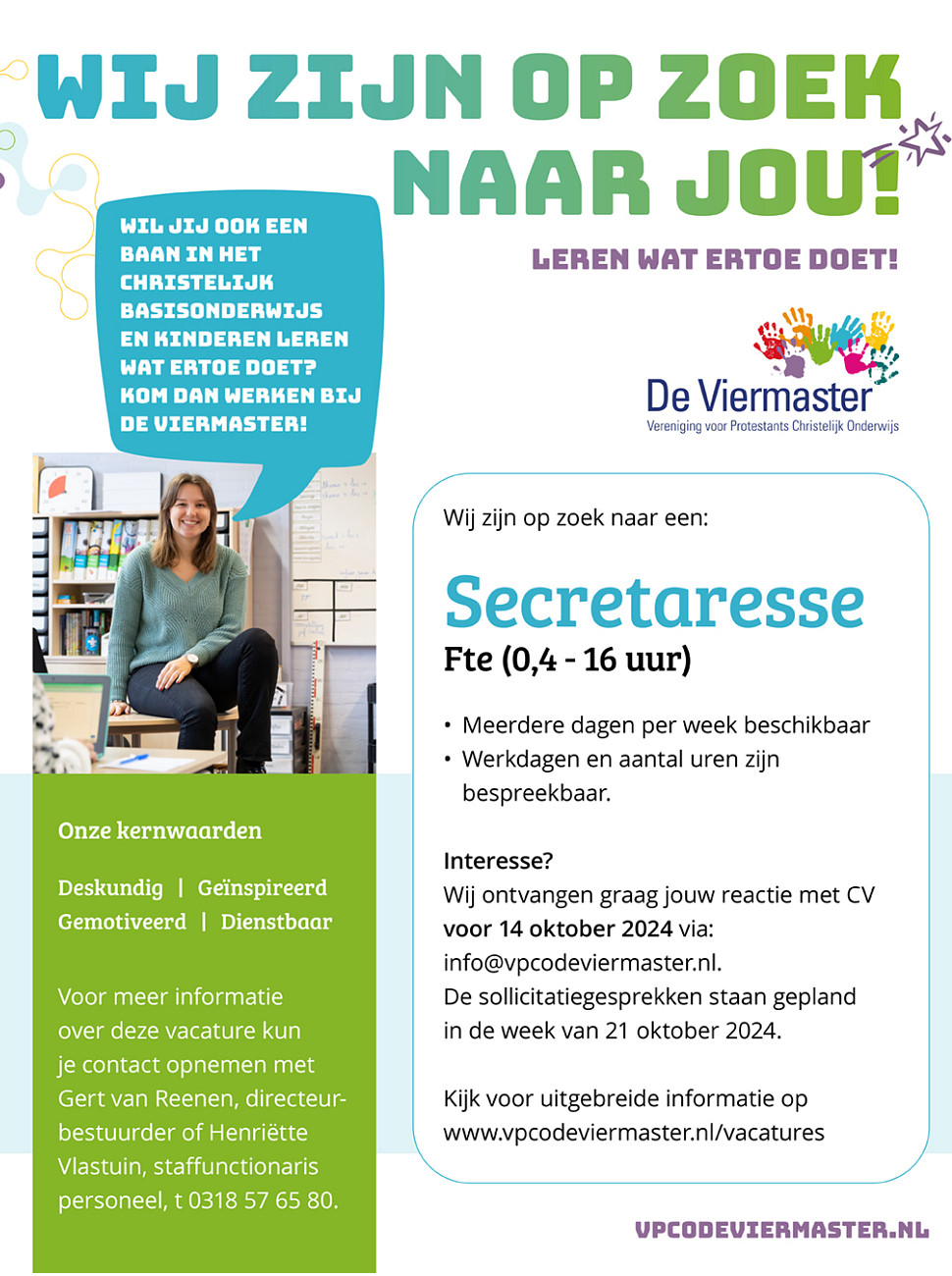 Vacature Secretaresse